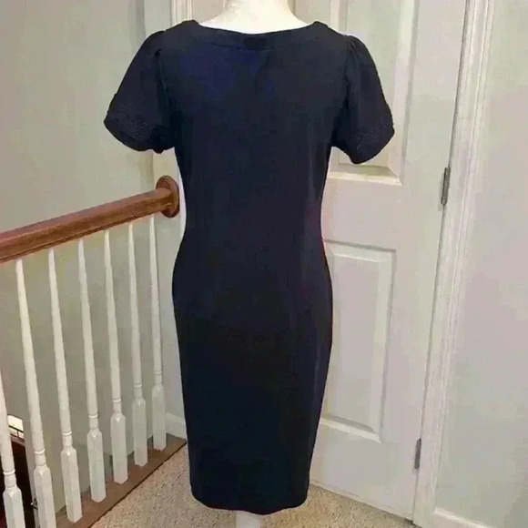 Talbots Short Sleeve Navy Dress. Calf Length. 100% Cotton. Women’s Size Small - Picture 5 of 9
